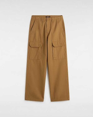 Calças Vans Arroyo Wide Leg Cargo Feminino Marrom | VN2897130