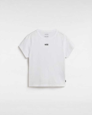 Camiseta Vans Basic mini Feminino Branco | VN4839026