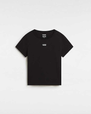 Camiseta Vans Basic mini Feminino Pretas | VN2479031