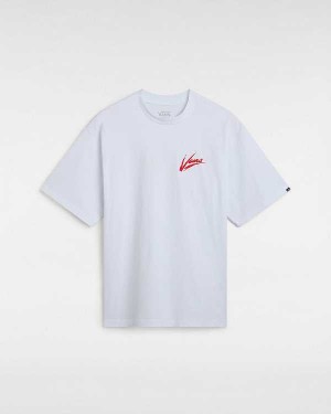 Camiseta Vans Dettori Loose Fit Feminino Branco | VN7543628