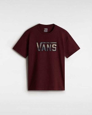 Camiseta Vans Elza Check Feminino Bordeaux | VN3516940