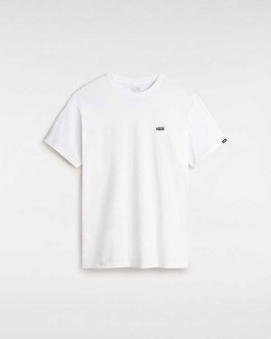 Camiseta Vans Left Chest Logo Feminino Branco | VN6195428