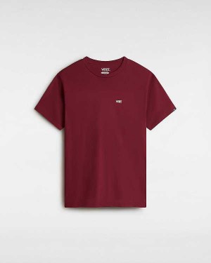 Camiseta Vans Left Chest Logo Feminino Bordeaux | VN0527436