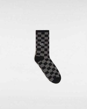 Meias Vans Checkerboard Crew (1 Pair) Unisex Cinzentas | VN9786153