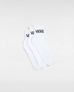 Meias Vans Classic Half Crew (3 Pairs) Unisex Branco | VN2475098