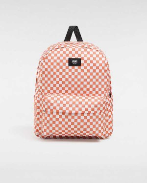 Mochilas Vans Old Skool Check Unisex Laranja | VN3648257