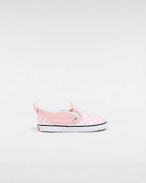 Sapatos Slip On Vans Checkerboard V (1-4 years) Criança Rosa | VN6328750