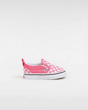 Sapatos Slip On Vans Hook and Loop Checkerboard (1-4 Years) Criança Rosa | VN1463208