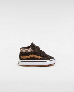 Tenis Vans MTE Sk8-Mid Reissue Hook and Loop (1-4 Years) Criança Marrom | VN0614783