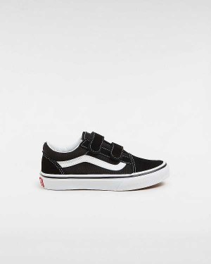 Tenis Vans Old Skool Hook And Loop (4-8 Years) Criança Pretas | VN7109253