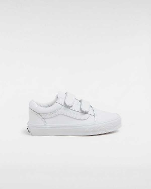 Tenis Vans Old Skool Hook and Loop Classic Tumble (4-8 Years) Criança Branco | VN2703491