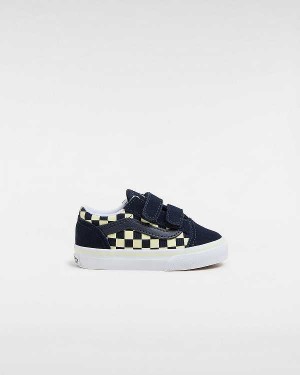 Tenis Vans Old Skool Hook and Loop Glow (1-4 Years) Criança Azuis | VN2546831