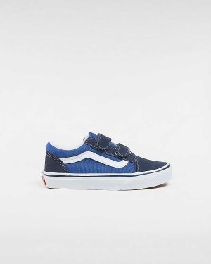 Tenis Vans Old Skool Velcro (4-8 years) Criança Azuis | VN0213958