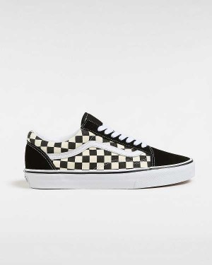 Tenis Vans Primary Check Old Skool Masculino Pretas Branco | VN5870931