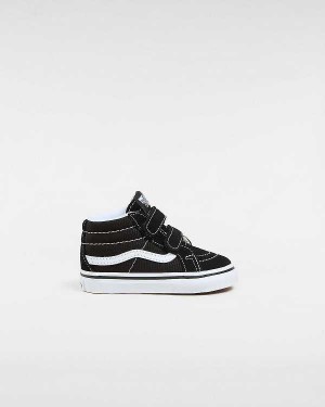 Tenis Vans Sk8-Mid Reissue Hook and Loop (1-4 Years) Criança Pretas | VN8431675