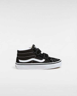 Tenis Vans Sk8-Mid Reissue Hook and Loop (4-8 years) Criança Pretas | VN1280953