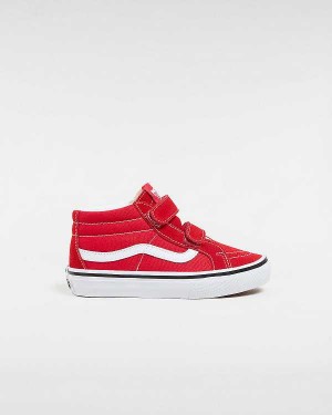 Tenis Vans Sk8-Mid Reissue Hook and Loop (4-8 years) Criança Vermelhas | VN3028145