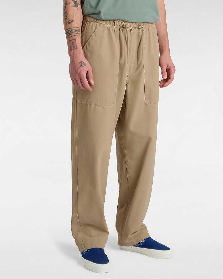 Calças Vans Premium Easy Trouser Masculino Bege | VN0467185