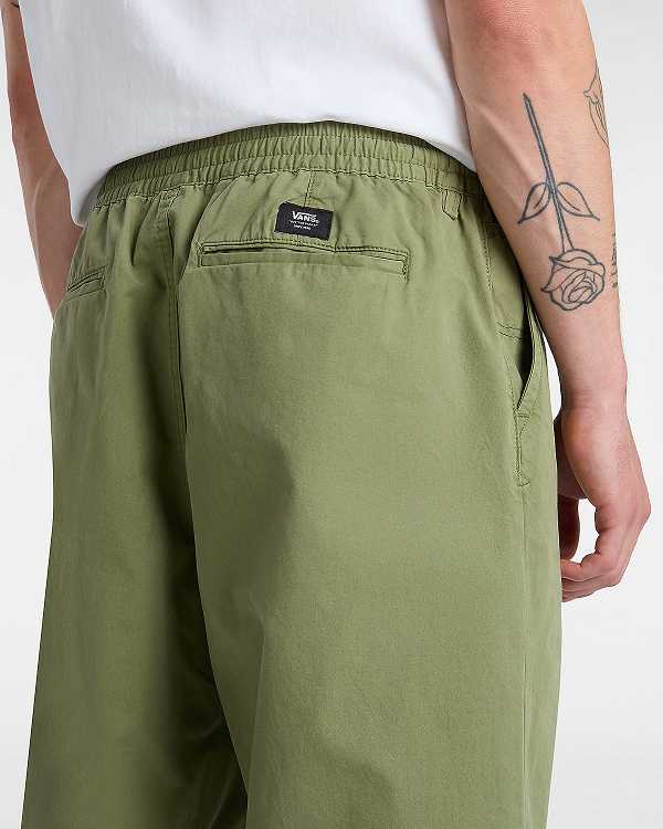 Calças Vans Range Baggy Tapered Elastic Waist Masculino Verdes | VN6851724