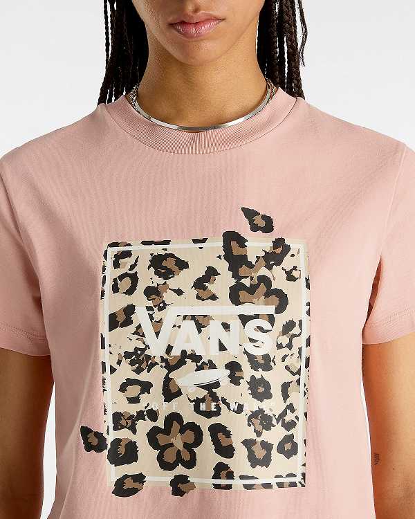 Camiseta Vans Animalier Boxed Feminino Rosa | VN6392857