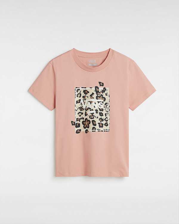 Camiseta Vans Animalier Boxed Feminino Rosa | VN6392857