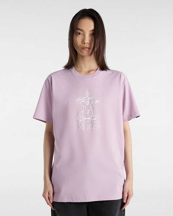 Camiseta Vans Crazy Eddy Feminino Roxo | VN5914702