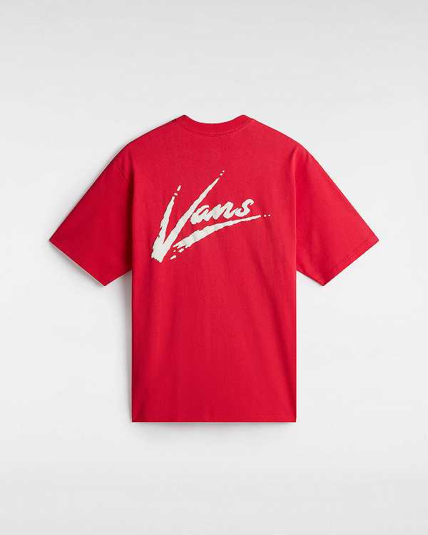 Camiseta Vans Dettori Loose Fit Feminino Vermelhas | VN2038917