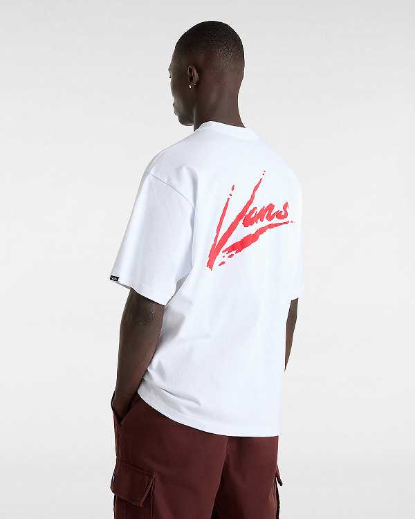 Camiseta Vans Dettori Loose Fit Feminino Branco | VN7543628