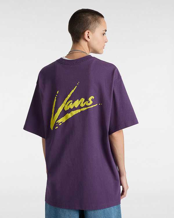 Camiseta Vans Dettori Loose Fit Feminino Roxo | VN5174093