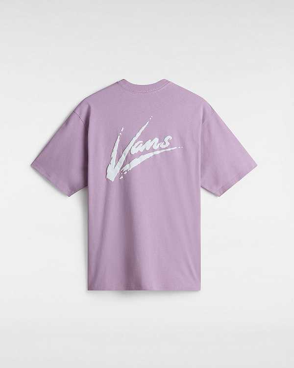 Camiseta Vans Dettori Loose Fit Feminino Roxo | VN8139460