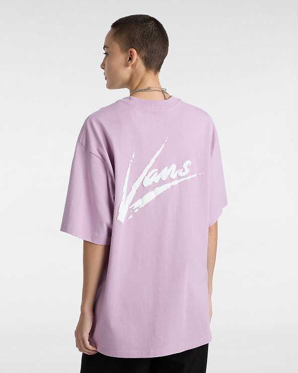 Camiseta Vans Dettori Loose Fit Feminino Roxo | VN8139460