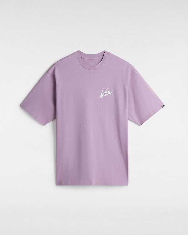 Camiseta Vans Dettori Loose Fit Feminino Roxo | VN8139460