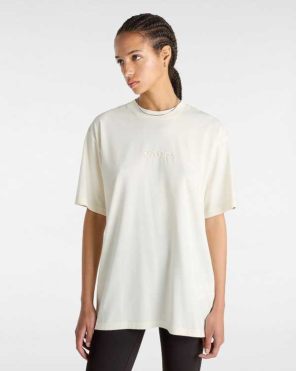 Camiseta Vans Essential Loose Feminino Branco | VN5986742