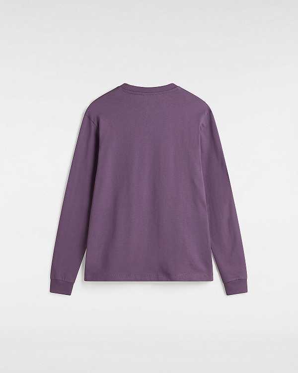 Camiseta Vans Flying V Classic Long Sleeve Feminino Roxo | VN8731940