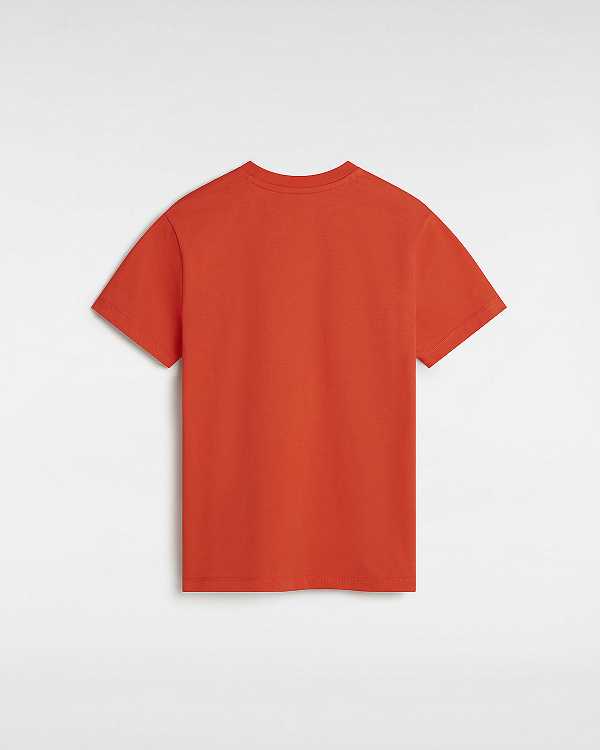 Camiseta Vans Flying V Crew Feminino Laranja | VN4036192