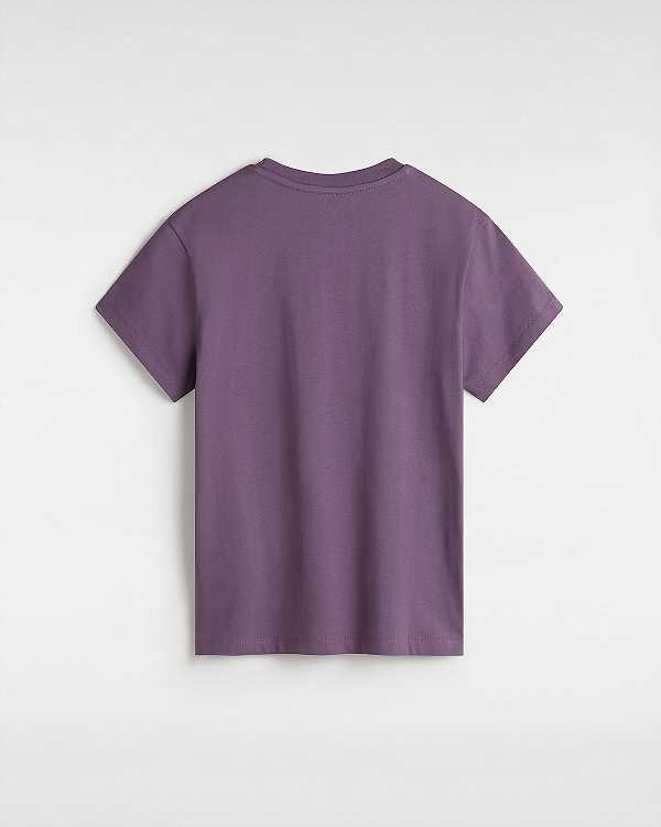 Camiseta Vans Flying V Crew Feminino Roxo | VN1508396