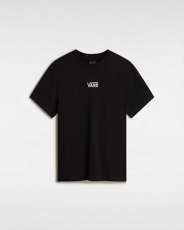 Camiseta Vans Flying V Oversized Feminino Pretas | VN7389501