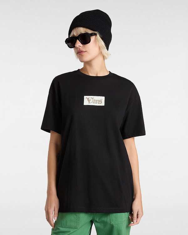 Camiseta Vans Garden Oversized Feminino Pretas | VN1635072