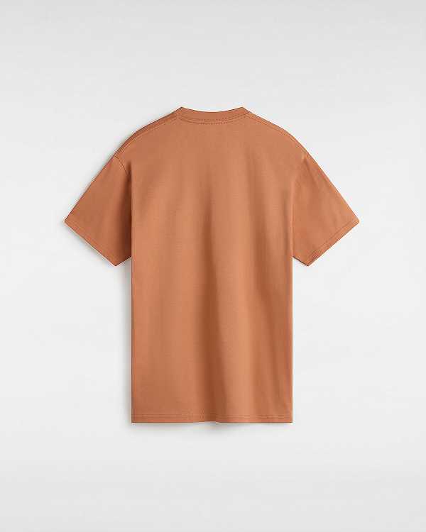 Camiseta Vans Left Chest Logo Feminino Laranja | VN1263987