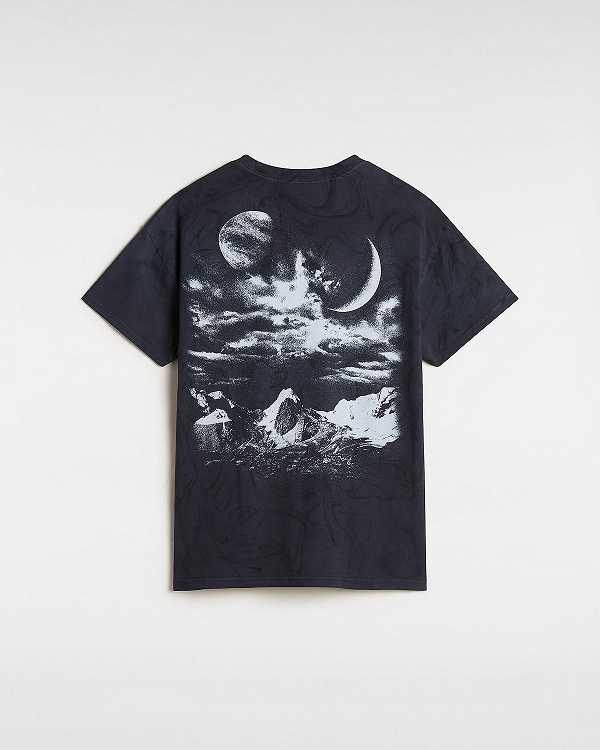 Camiseta Vans Moon Set Oversized Feminino Pretas | VN5324907