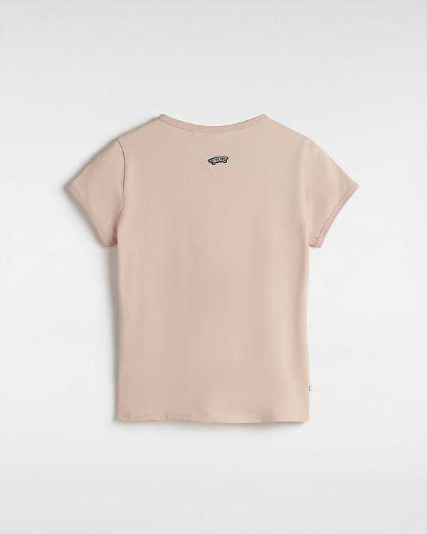 Camiseta Vans Premium Short Sleeve Baby Feminino Rosa | VN3290674