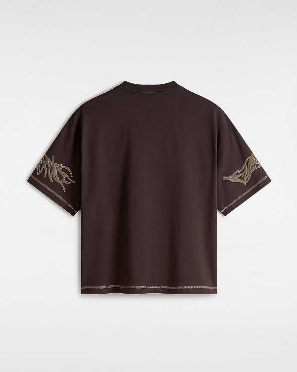 Camiseta Vans Skate Mike Gigliotti Tribal Feminino Marrom | VN5169238