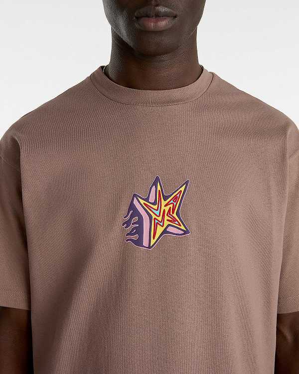 Camiseta Vans Skate Star Feminino Marrom | VN8539140