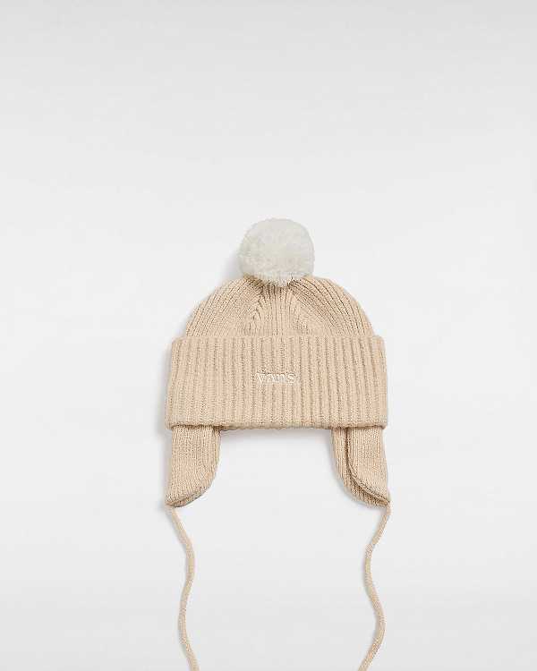 Gorro Vans 66 Earflap Pom Unisex Branco | VN5901462