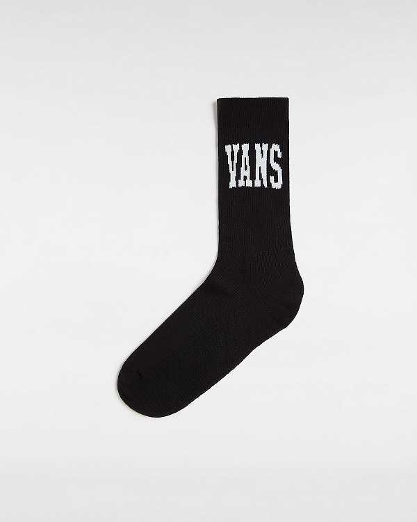 Meias Vans Arched Crew (1 Pair) Unisex Pretas | VN2385471