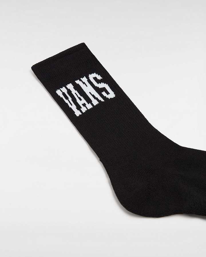 Meias Vans Arched Crew (1 Pair) Unisex Pretas | VN2385471