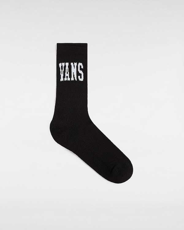 Meias Vans Arched Crew (1 Pair) Unisex Pretas | VN2385471