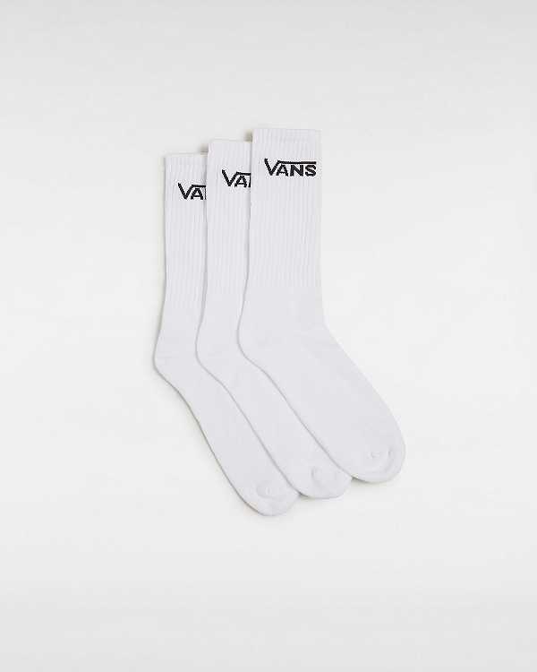 Meias Vans Classic Crew (3 pairs) Unisex Branco | VN5961340