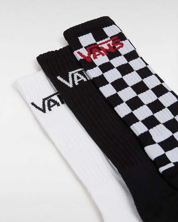 Meias Vans Classic Crew (3 pairs) Unisex Pretas | VN6513982