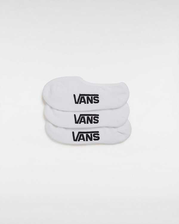 Meias Vans Classic No Show (3 pairs) Unisex Branco | VN8324671